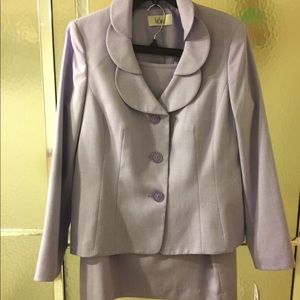 NWT Le Suit 2Piece Skirt Suit Sz14 Viola color $80